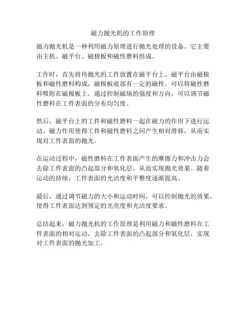 磁力抛光机的工作原理