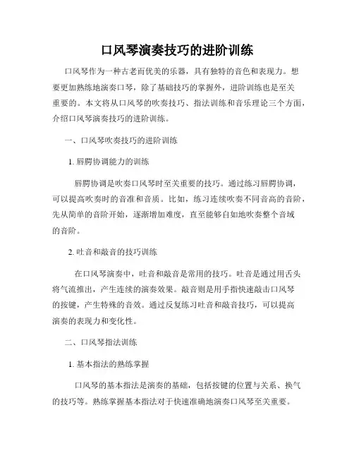 口风琴演奏技巧的进阶训练