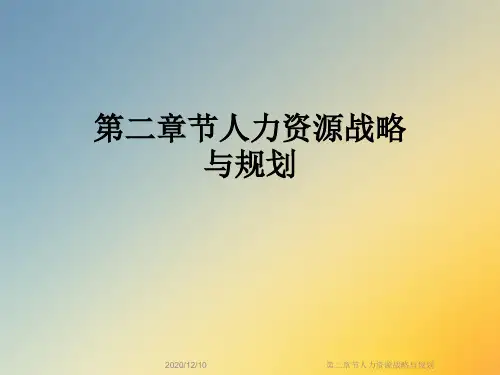 第二章节人力资源战略与规划