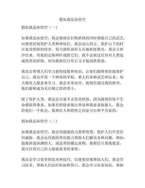 假如我是孙悟空