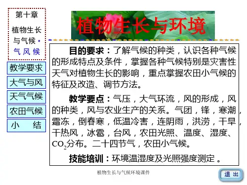 植物生长与气候环境课件