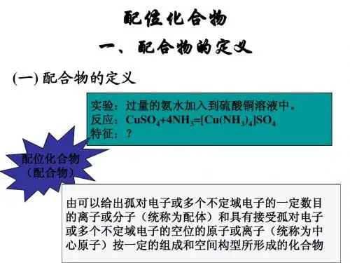 化学竞赛 配合物课件