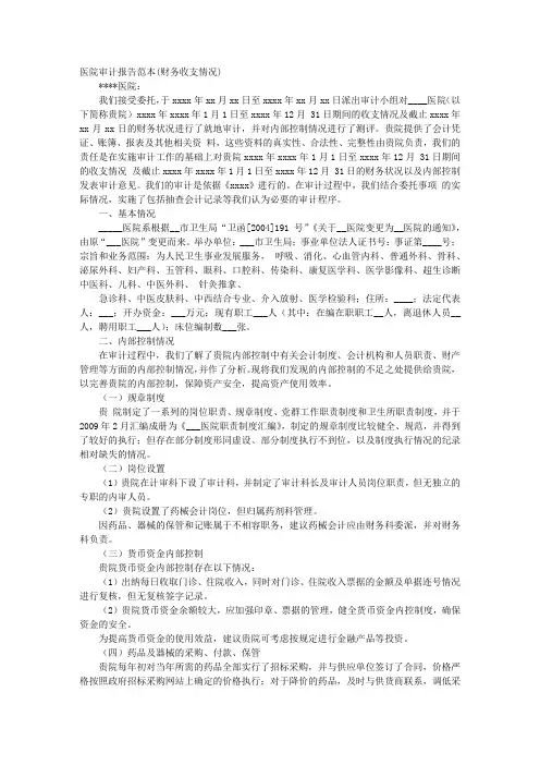 医院审计报告