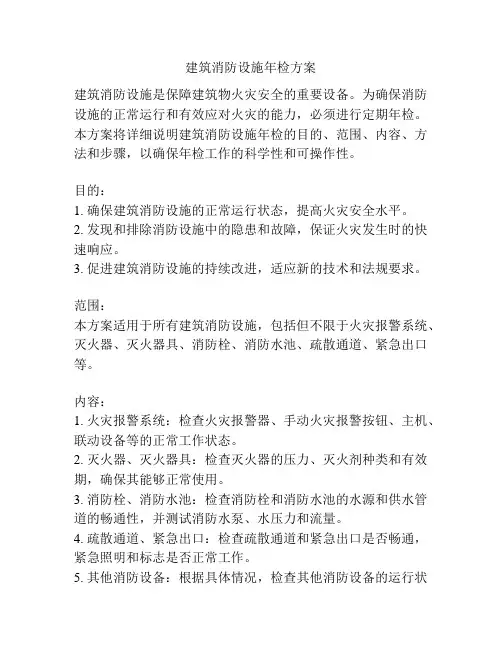建筑消防设施年检方案