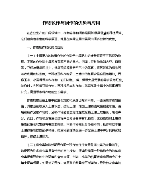 作物轮作与间作的优势与应用