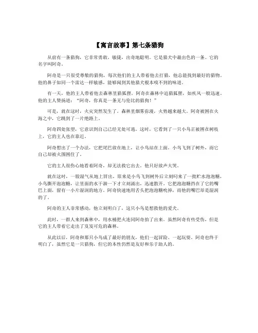 【寓言故事】第七条猎狗