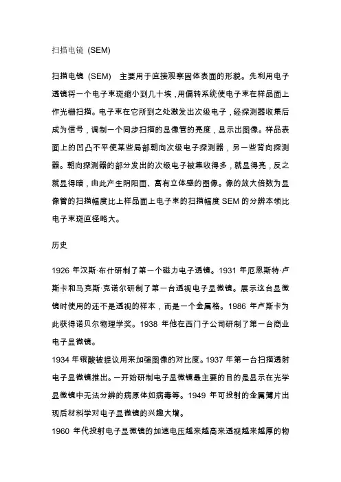 扫描电镜的简介
