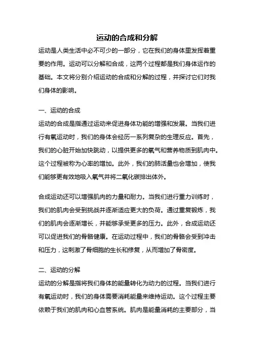 运动的合成和分解