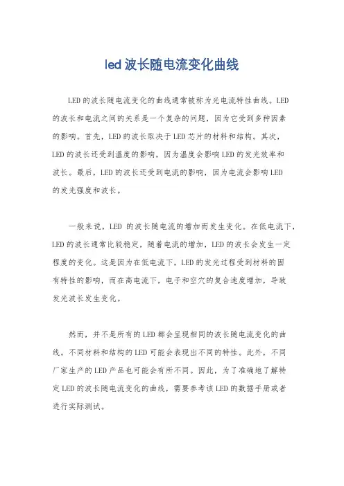 led波长随电流变化曲线
