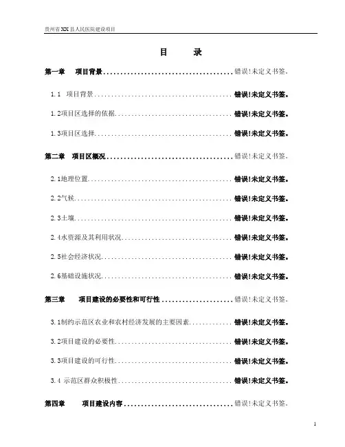 人民医院建设项目可行性研究报告