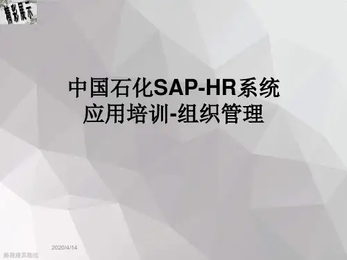中国石化SAP-HR系统应用培训-组织管理