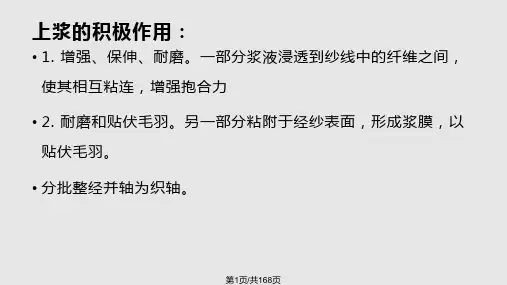 浆纱概述PPT课件