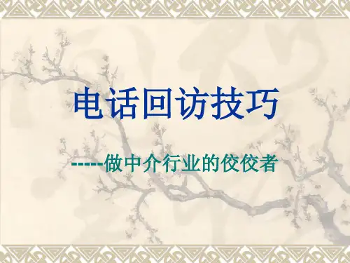 电话回访技巧(PPT31页)