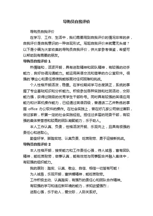 导购员自我评价