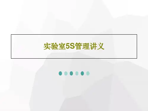 实验室5S管理讲义PPT共68页
