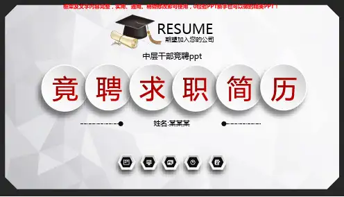 【精选PPT】中层干部竞聘ppt