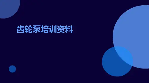 齿轮泵培训资料