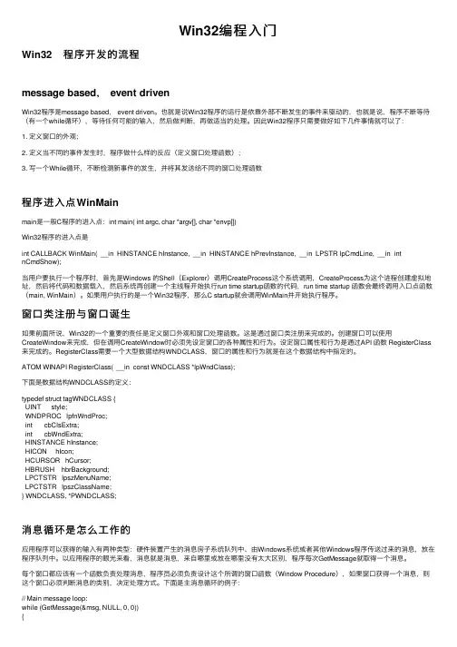 Win32编程入门