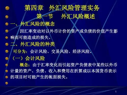 外汇风险管理实务考试题
