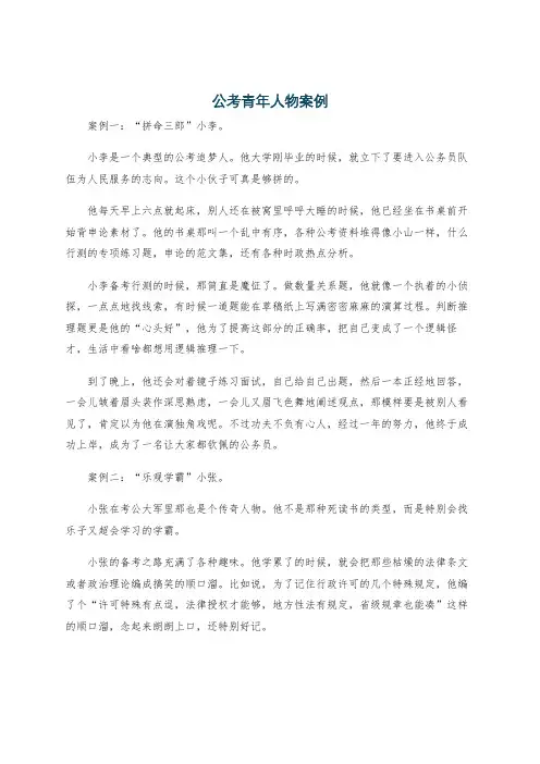 公考青年人物案例