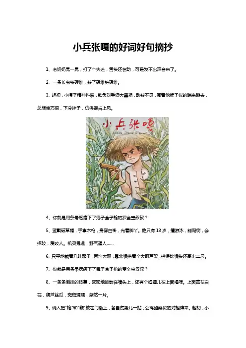 小兵张嘎精彩片段摘抄