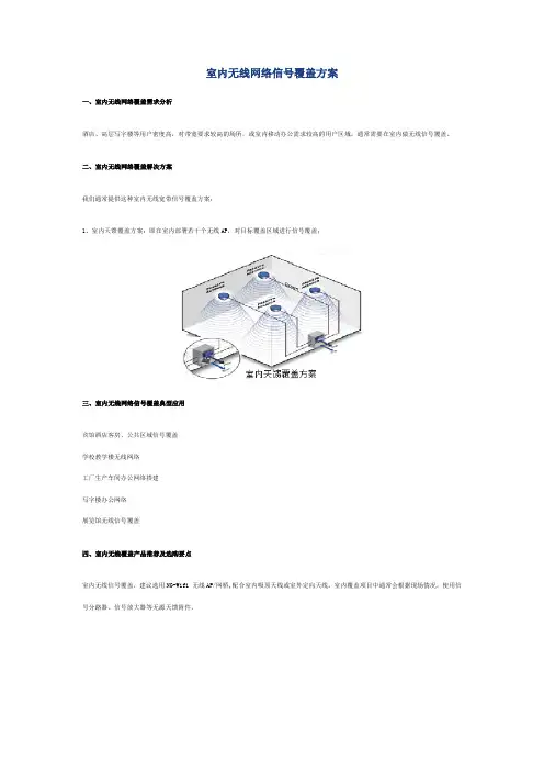 室内无线网络信号覆盖方案