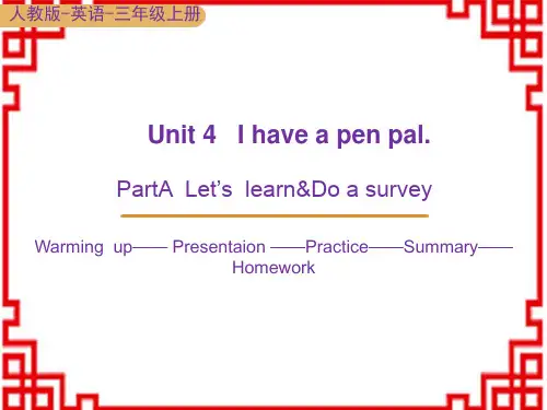 人教版六年级英语RJ上册教学课件 Unit4 Part A