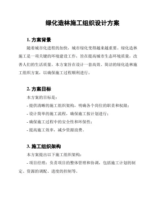 绿化造林施工组织设计方案