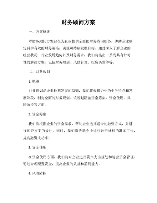 财务顾问方案