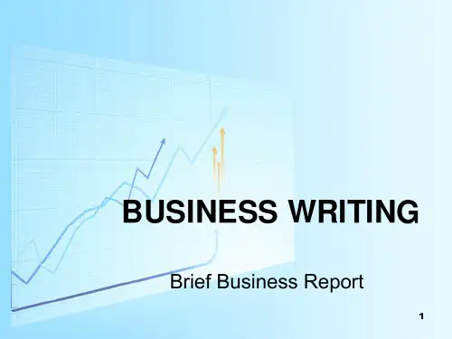 商务英语写作Brief Business Report