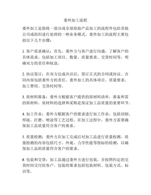 委外加工流程