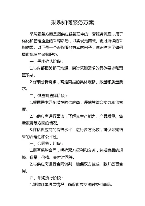 采购如何服务方案