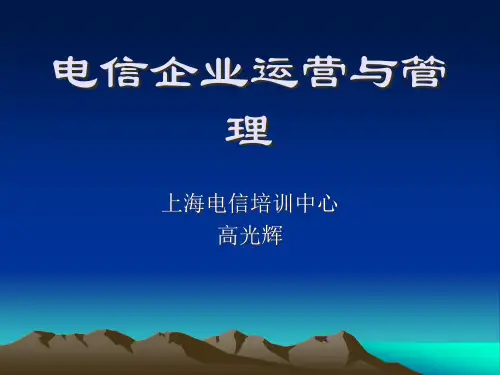 电信企业运营与管理ppt