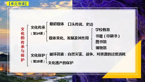 高中历史统编版(2019)选择性必修3第14课文化传承的多种载体及其发展(共22张ppt)