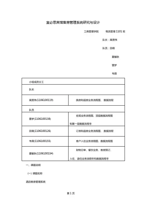 宜必思酒店客房管理系统精品文档46