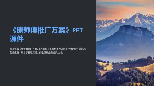 《康师傅推广方案》课件