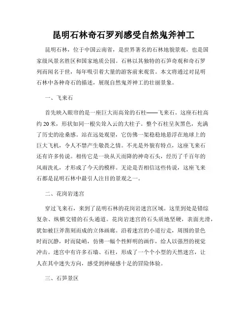 昆明石林奇石罗列感受自然鬼斧神工