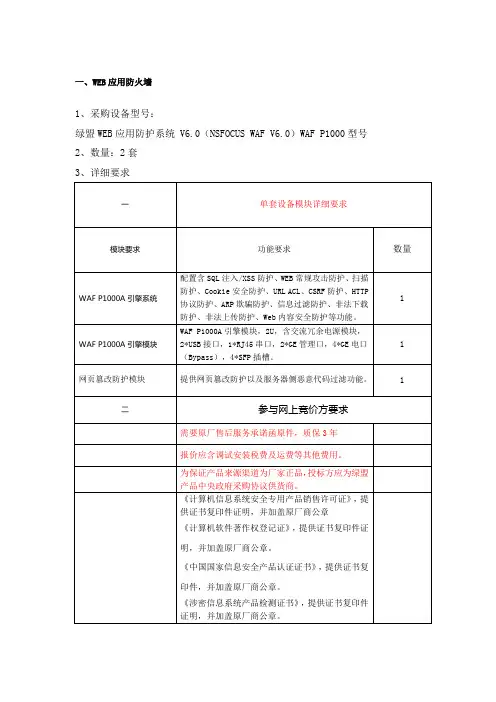 一、WEB应用防火墙.doc