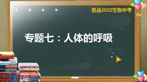专题07 人体的呼吸- 【备考无忧】2022年中考生物复习核心考点复习精优课件