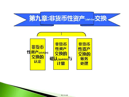 第九章  非货币性资产交换