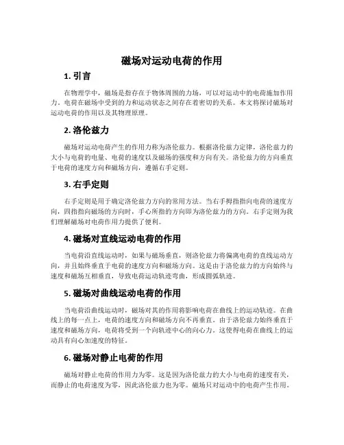 磁场对运动电荷的作用
