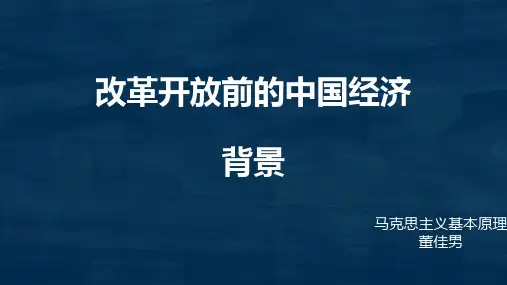 改革开放前的中国经济