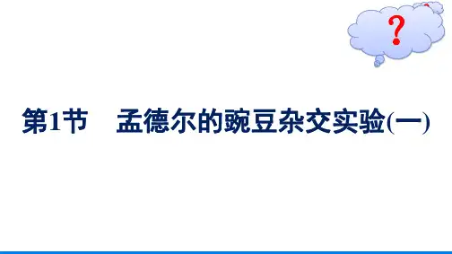 高中生物人教(2019)必修2第1章第1节第1课时孟德尔一对相对性状杂交实验的过程及解释