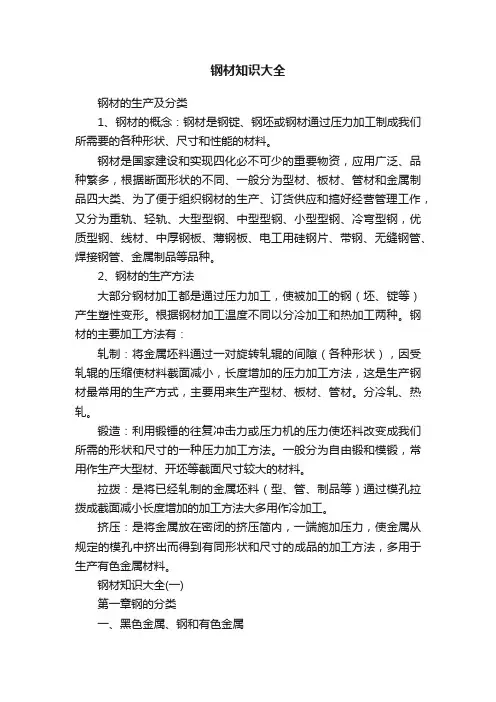 钢材知识大全