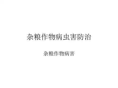 杂粮作物病虫害防治