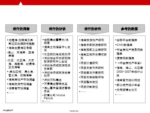 世联海南乐东龙腾湾龙栖湾旅游地产整体定位报告 PT