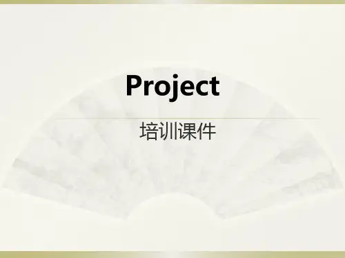 project软件培训课件