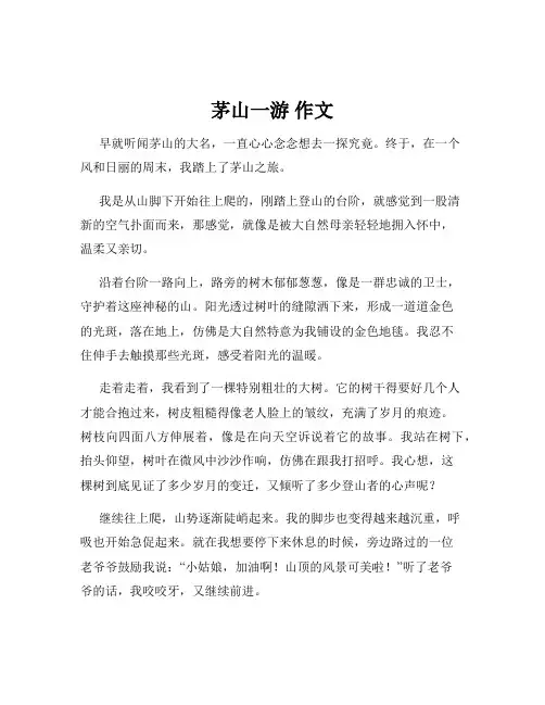 茅山一游 作文