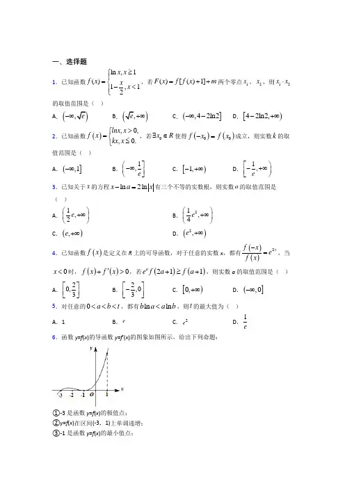 (好题)高中数学选修二第二单元《一元函数的导数及其应用》测试卷(答案解析)(4)