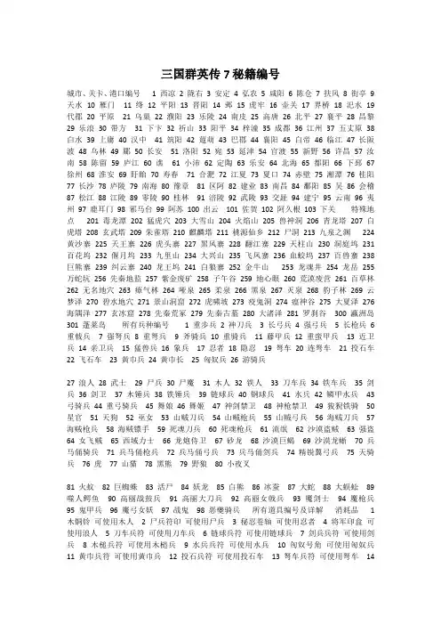 三国群英传7编号